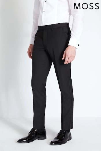 MOSS Regular Fit Black Dress Trousers (T16776) | £90