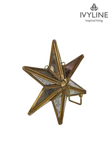 Ivyline Brass Antique Glass Star Hook (T16898) | £26