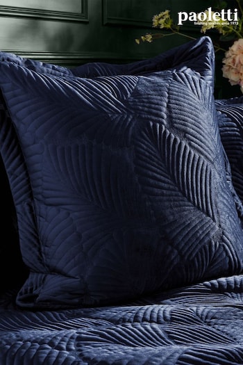 Riva Paoletti Navy Blue Palmeria Quilted Polyester Filled Cushion (T18003) | £22