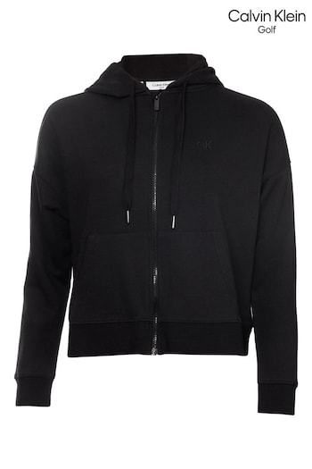 Calvin Klein Golf Capa Full Zip Black Hoodie (T18853) | £70