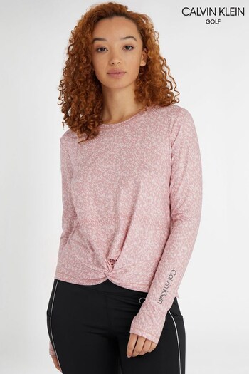 Calvin Klein Golf Pink Nida Long Sleeve Top (T19024) | £40