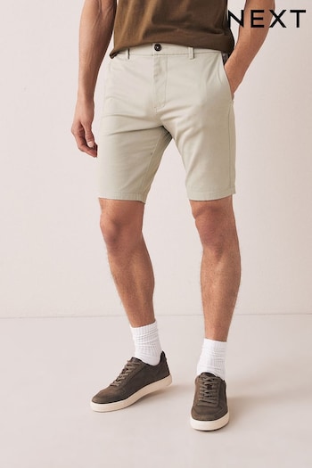 Bone Neutral Slim Stretch Chino slinky Shorts (T19041) | £20