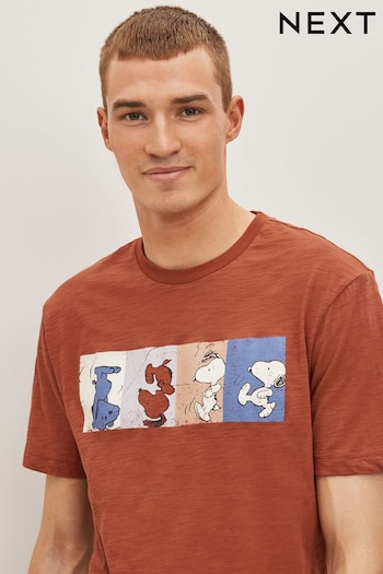 Rust Brown Snoopy License T-Shirt (T19203) | £22