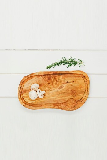 Naturally Med Natural Carving Board (With Groove) 35cm (T19246) | £28