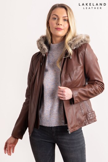 Lakeland Leather Applethwaite Hooded Leather Jacket (T20084) | £299