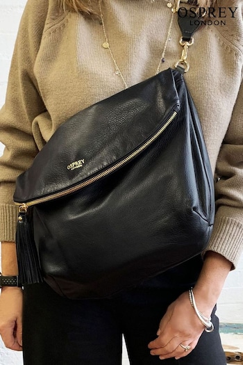 OSPREY LONDON Large Milano Italian Leather Convertible Cross-Body Bag (T20468) | £245