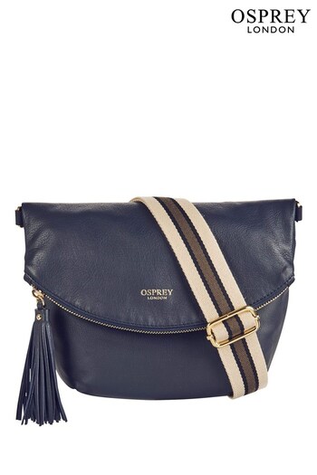 OSPREY LONDON Womens Smooth Calf Leather Milano Cross-Body Bag (T20469) | £225