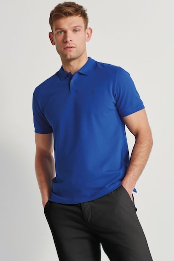 Blue Cobalt Pique Polo sweater Shirt (T20507) | £18