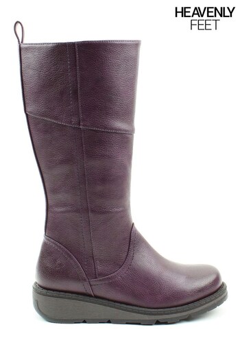 Heavenly Feet Ladies Purple Tall Robyn3 Boots (T20691) | £60