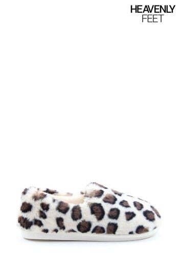 Heavenly Feet Ladies Brown Leopard Slippers (T20700) | £18