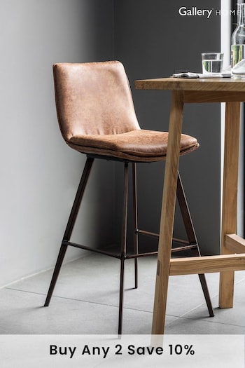 Gallery Home Set of 2 Brown Pittsburgh Bar Stools (T21333) | £410