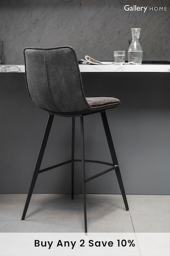 Gallery Home Set of 2 Grey Pittsburgh Bar Stools (T21334) | £440