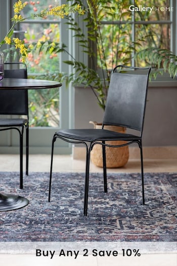 Gallery Home Set of 2 Black Clark Dining Chairs (T21366) | £390