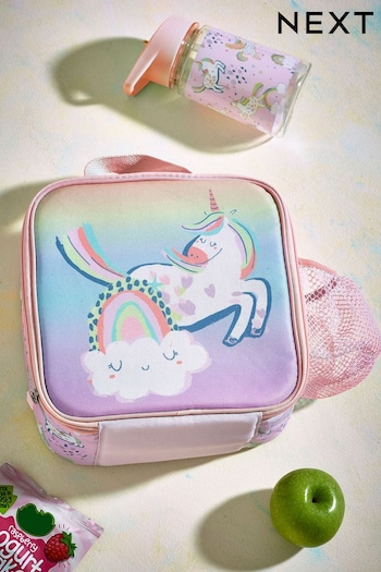 Multi Unicorns Lunch Bag and Water Bottle (T22076) | £12