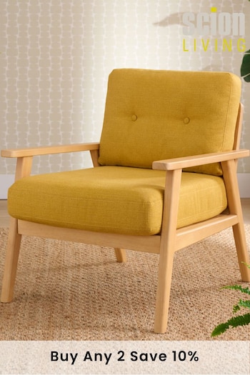 Scion Chenille Ochre Yellow Jesper Chair (T22464) | £325