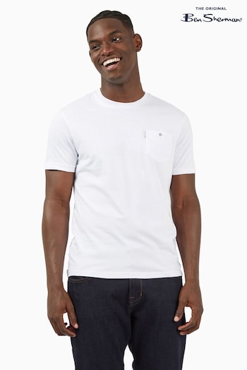 Ben Sherman White Signature Pocket T-Shirt (T22801) | £25