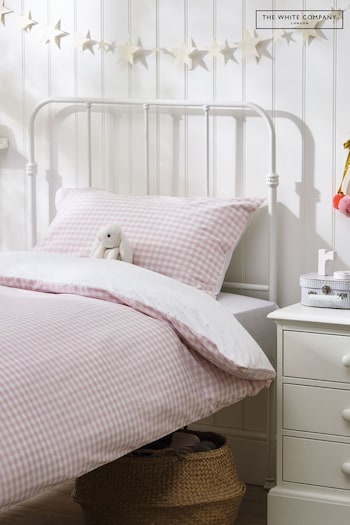 The White Company Pink Reversible Gingham Bedset (T22892) | £35 - £69