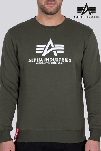 Alpha Industries Green Basic Sweater (T23276) | £65