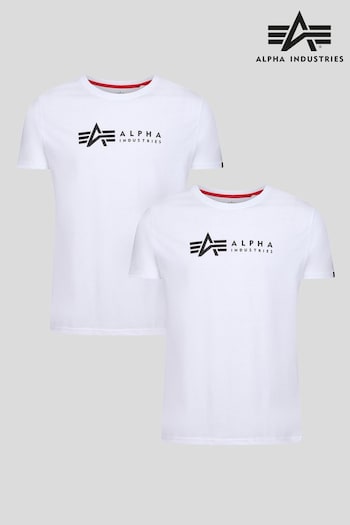 Alpha Industries Label T-Shirt Two-Pack (T23277) | £40
