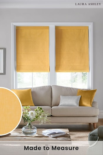 Laura Ashley Yellow Easton Made To Measure Roman Blind (T23583) | £79