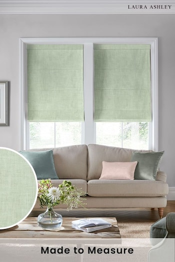 Laura Ashley Sage Green Easton Made To Measure Roman Blind (T23713) | £79