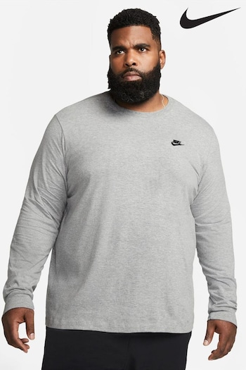 Nike Grey Club Long Sleeve T-Shirt (T24159) | £28