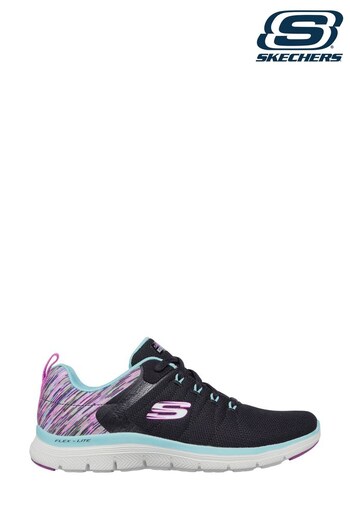 Skechers Black Flex Appeal 4.0 Dream Easy Glamours Trainers (T24217) | £62