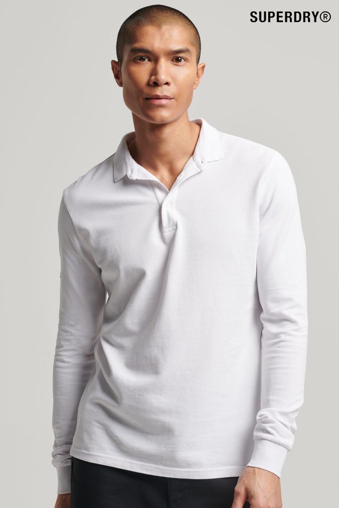 Buy Men s Superdry White Poloshirts Online Next UK