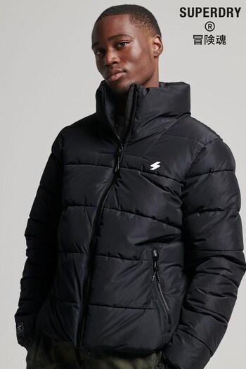 Superdry Black Non Hooded Sports Puffer Jacket (T24588) | £80