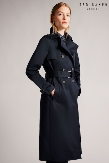 Ted Baker Blue Robbii Lightweight Trench Coat (T24662) | £275