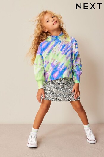 Multi Tie Dye Top and Sequin Skirt Set (3-16yrs) (T25387) | £28 - £34