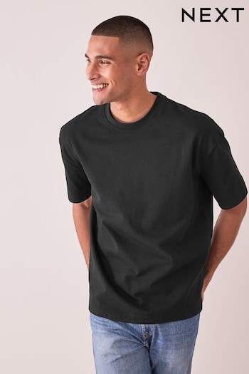 Black Relaxed Fit Heavyweight T-Shirt (T26252) | £15