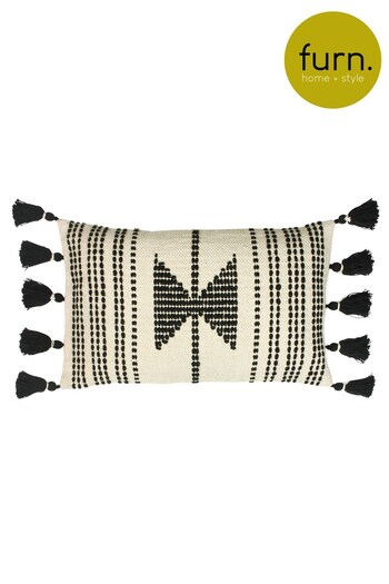 furn. Natural Beige Sagar Stitched Polyester Filled Cushion (T26734) | £19