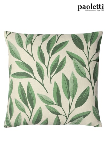 Riva Paoletti Forest Green Laurel Botanical Polyester Filled Cushion (T26747) | £17