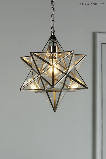 Laura Ashley Silver Star Ceiling Light Pendant (T26945) | £250