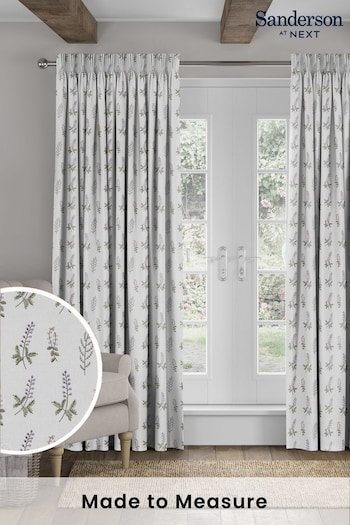 Sanderson Green Bilberry Made To Measure Curtains (T27277) | £169