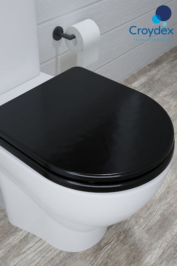 CROYDEX Black Iseo D Shape Toilet Seat (T28309) | £59