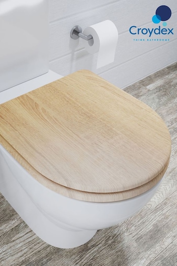 Croydex Brown Levico Teak Effect D Shape Toilet Seat (T28310) | £59