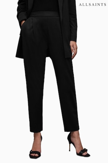 AllSaints Black Aleida Jersey Trousers (T28671) | £99