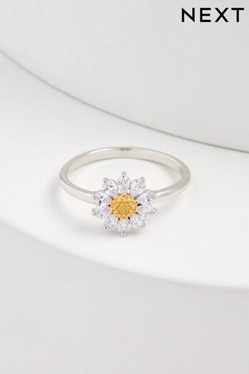 Sterling Silver Daisy Ring (T29418) | £22