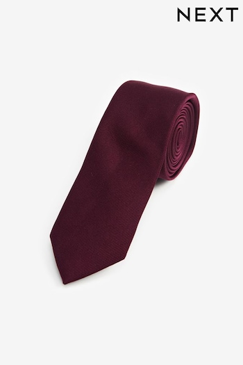 Burgundy Red Slim Twill Tie (T30033) | £9