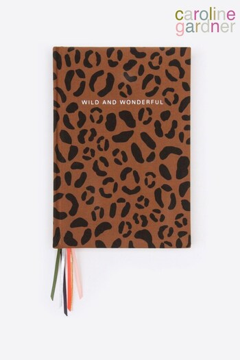 Caroline Gardner Brown Leopard Multi Ribbon Notebook (T30087) | £19