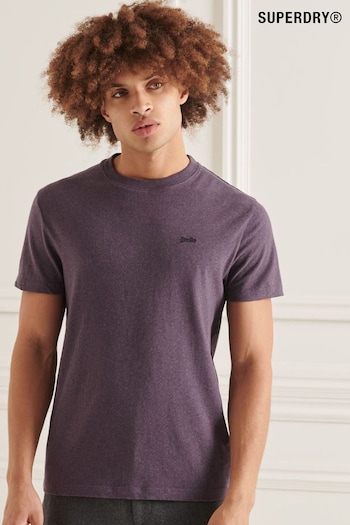 Superdry Purple Cotton Micro Embroidered T-Shirt (T30367) | £20