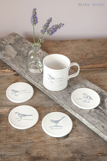 Mary Berry Set of 4 White Coasters (T30579) | £15