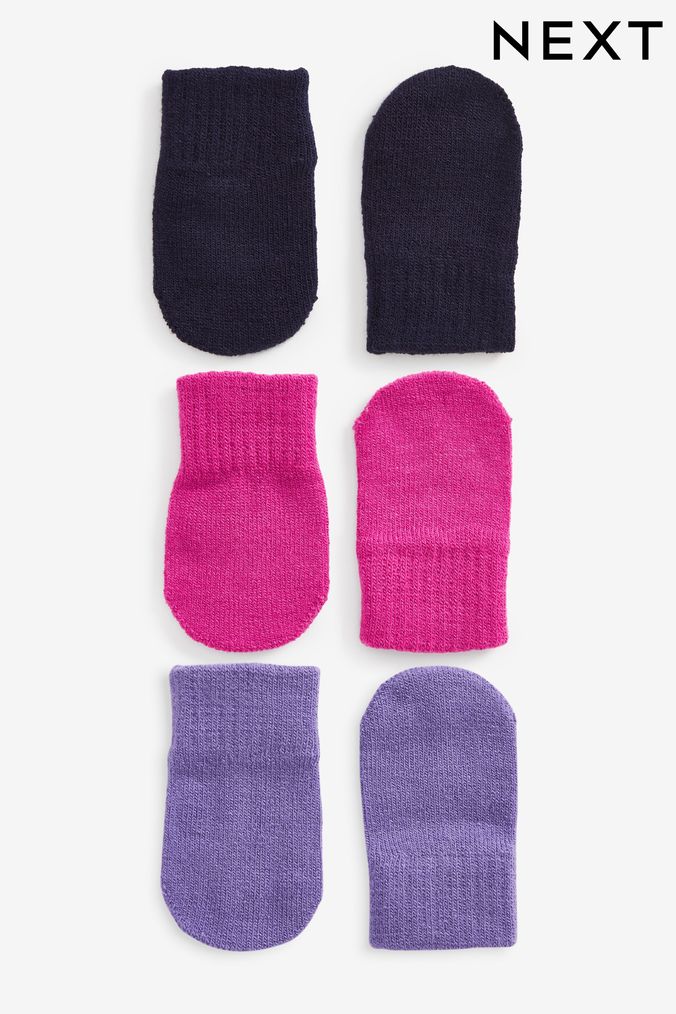 Multi Fluffy Magic Mitts 3 Pack (3mths-6yrs) (T30633) | £5 - £6
