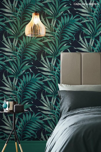 Graham & Brown Blue Yasuni Wallpaper Wallpaper (T30668) | £60