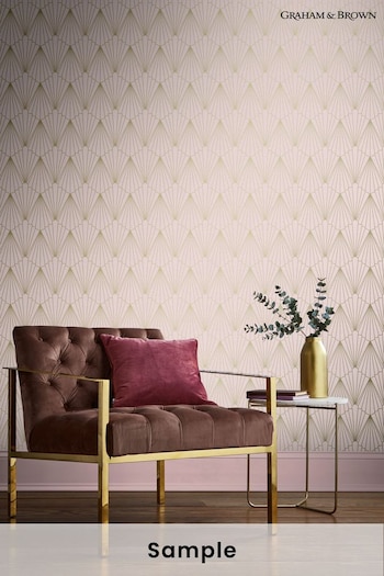 Graham & Brown Blush Pink Rene Wallpaper Sample Wallpaper (T30753) | £1