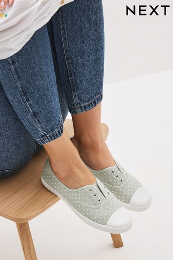Grey Slip On Canvas Shoes (T30827) | £19
