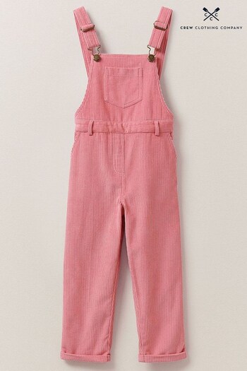 Crew Clothing Company Mid Pink  Cotton  Dungarees (T31182) | £23