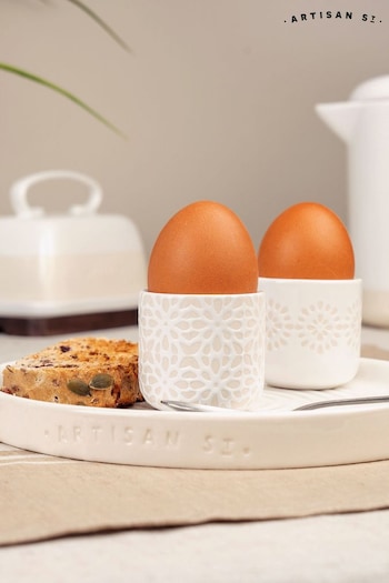Artisan Street 4 Pack White Egg Cups (T31508) | £15